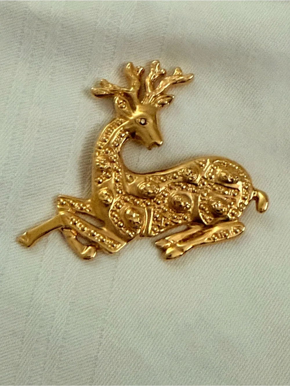 St. John Collection Gold Reindeer Brooch